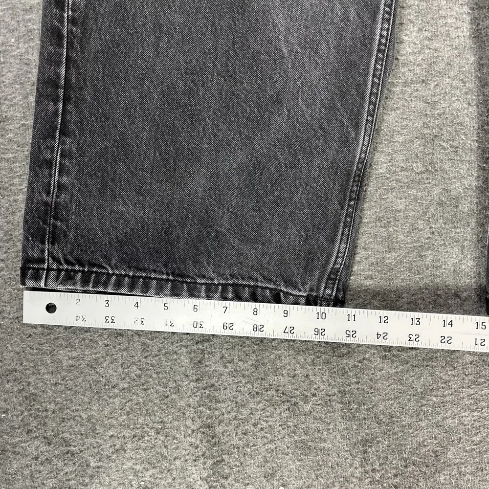 Kik Wear Jeans Mens 32x32 Black Wide Leg Baggy Streetwear Rave Epik Chill